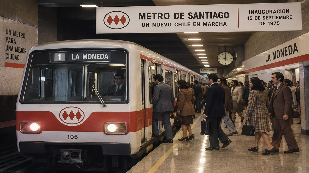 Inauguración del primer tramo del Metro de Santiago