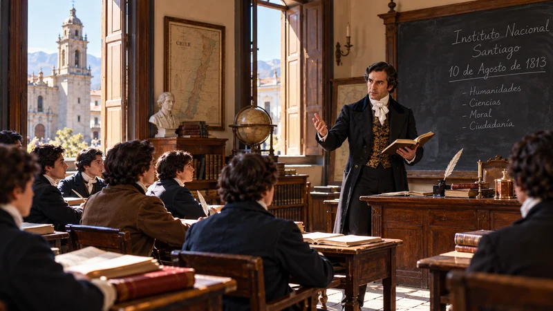 1813: Fundación del Instituto Nacional, un hito en la educación chilena, efeméride histórica de Chile
