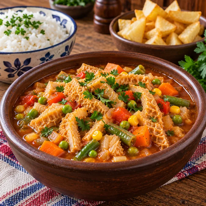 Guatitas a la jardinera chilenas, receta chilena tradicional