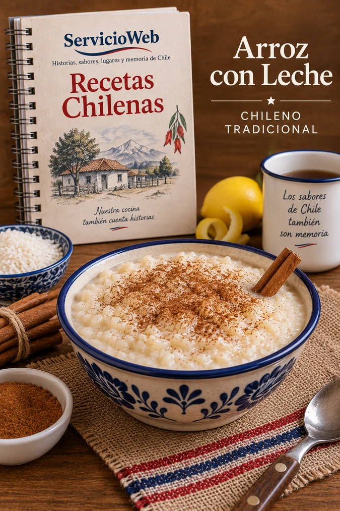 Arroz con leche chileno tradicional, receta chilena tradicional