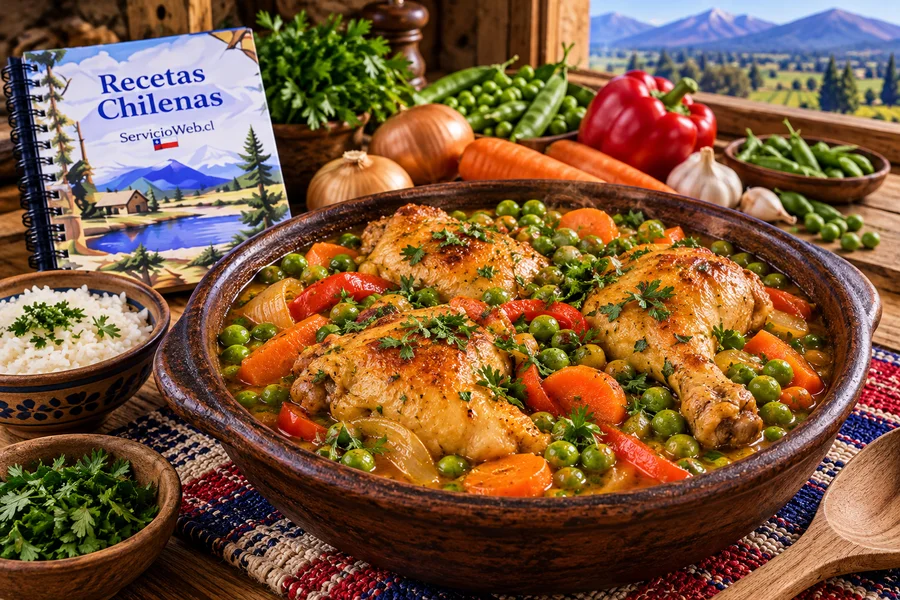 Pollo arvejado chileno